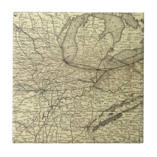 Azulejo De Cerâmica Estrada de ferro de New York, de Pensilvânia e de