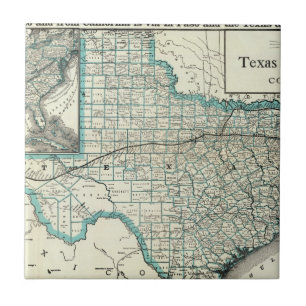Azulejo De Cerâmica Estrada de ferro de Texas o Pacífico