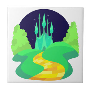 Azulejo De Cerâmica estrada de tijolos amarela