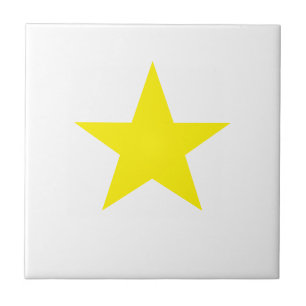 Azulejo De Cerâmica Estrela Amarela