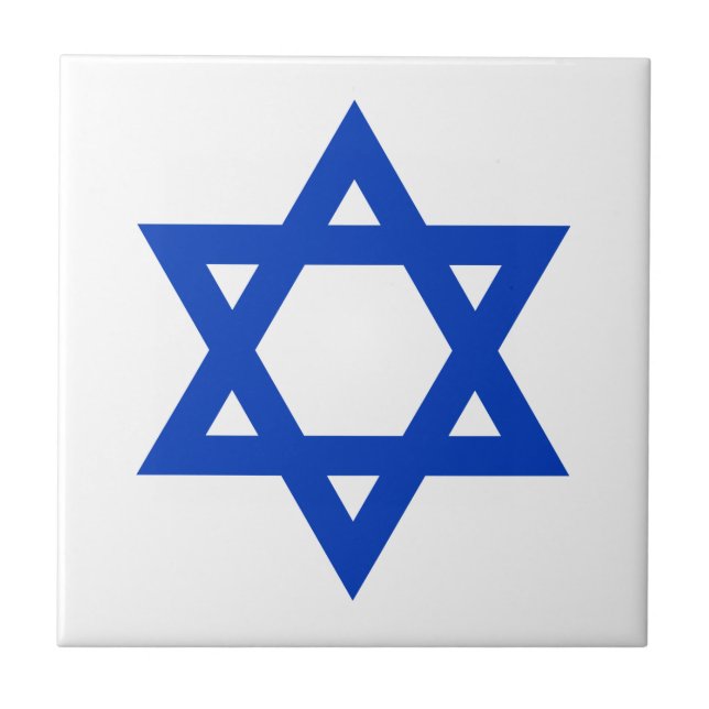 Azulejo De Cerâmica Estrela Azul de Davi (Frente)