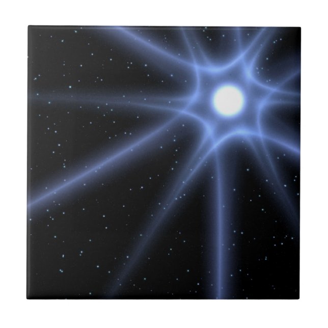 Azulejo De Cerâmica Estrela brilhante (Frente)