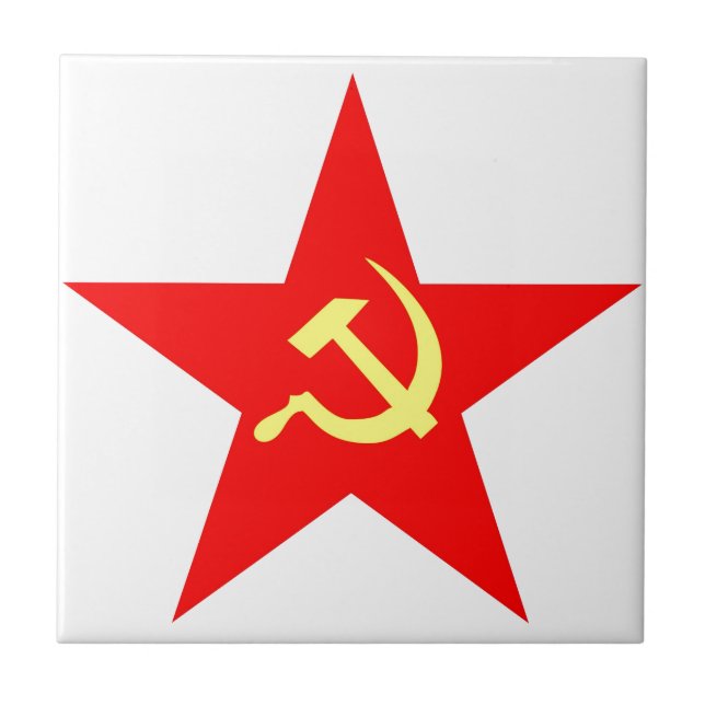 Azulejo De Cerâmica Estrela comunista (Frente)