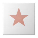 Azulejo De Cerâmica Estrela Cor-de-Rosa<br><div class="desc">Azulejo de Cerâmica Blush Pink Star. Estrelas estão sempre na moda!</div>