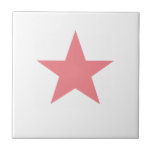 Azulejo De Cerâmica Estrela de Coral<br><div class="desc">Azulejo de cerâmica Coral Star. Estrelas estão sempre na moda!</div>