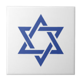 Azulejo De Cerâmica Estrela de Davi Israel Judaico Premier