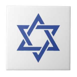 Azulejo De Cerâmica Estrela de Davi Israel Judaico Premier