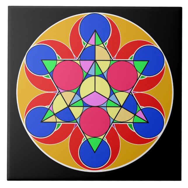 Azulejo De Cerâmica Estrela de Fogo (Frente)