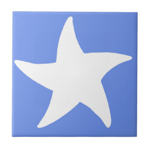 Azulejo De Cerâmica Estrela de mar azul