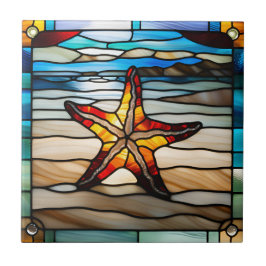Azulejo De Cerâmica Estrela-do-Mar em Falso Vidro Corado