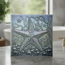 Azulejo De Cerâmica Estrela-do-Mar Metálica Iridescente ID1223