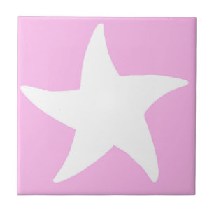 Azulejo De Cerâmica Estrela-do-Mar Rosa
