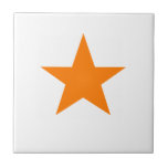 Azulejo De Cerâmica Estrela Laranja<br><div class="desc">Azulejo de Cerâmica Orange Star. Estrelas estão sempre na moda!</div>