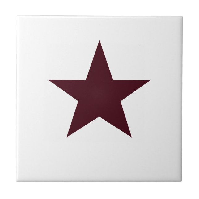 Azulejo De Cerâmica Estrela Marrom Chocolate (Frente)