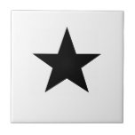 Azulejo De Cerâmica Estrela Negra<br><div class="desc">Azulejo de cerâmica Black Star. Estrelas estão sempre na moda!</div>