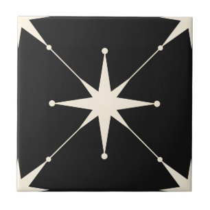 Azulejo De Cerâmica Estrela Negra Cintilla