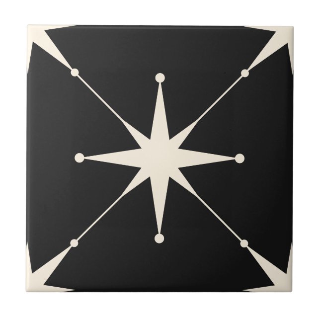 Azulejo De Cerâmica Estrela Negra Cintilla (Frente)