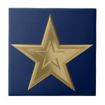 Azulejo De Cerâmica estrela ouro<br><div class="desc">estrela ouro</div>