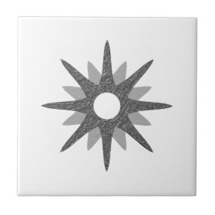 Azulejo De Cerâmica Estrela Prateada Única de Cerâmica Moderno de Mead