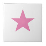 Azulejo De Cerâmica Estrela Rosa<br><div class="desc">Azulejo de Cerâmica Estrela Rosa. Estrelas estão sempre na moda!</div>