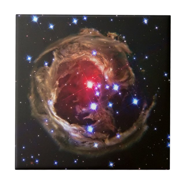Azulejo De Cerâmica Estrela Supergiant vermelha V838 Monocerotis (Frente)