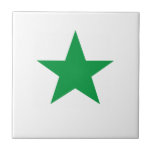 Azulejo De Cerâmica Estrela Verde<br><div class="desc">Azulejo de Cerâmica Green Star. Estrelas estão sempre na moda!</div>