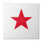 Azulejo De Cerâmica Estrela Vermelha<br><div class="desc">Azulejo de Cerâmica Red Star. Estrelas estão sempre na moda!</div>