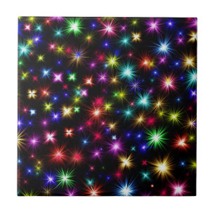 Azulejo De Cerâmica Estrelas coloridas Fireworks Design-27317