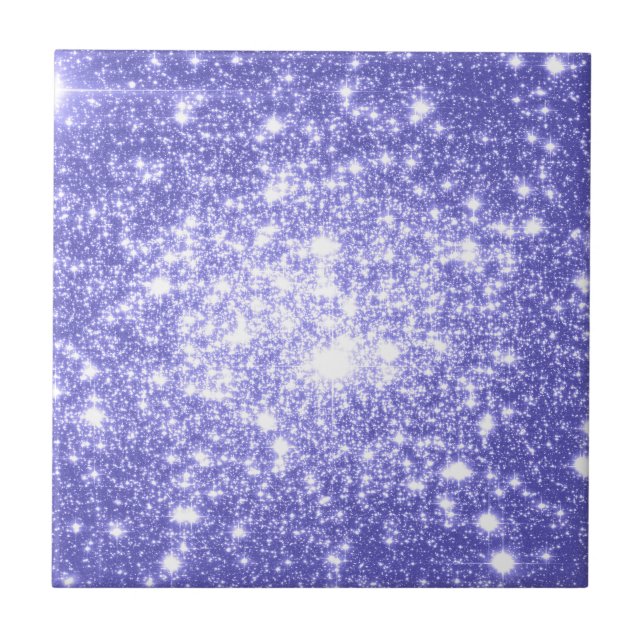Azulejo De Cerâmica Estrelas de Lavanda (Frente)