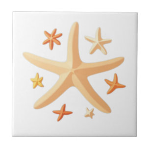 Azulejo De Cerâmica Estrelas-do-mar e as Pequenas