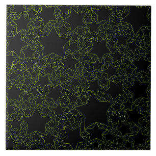 Azulejo De Cerâmica Estrelas, Estrelas, Estrelas - Verde limão