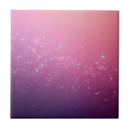 Azulejo De Cerâmica Estrelas No Espaço Rosa