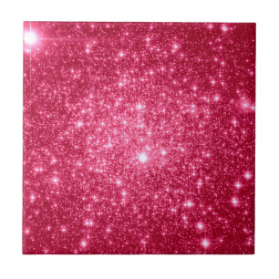 Azulejo De Cerâmica Estrelas Rosa Quentes