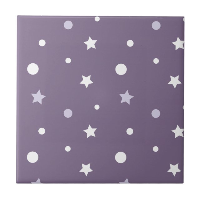 Azulejo De Cerâmica Estrelas Roxas (Frente)