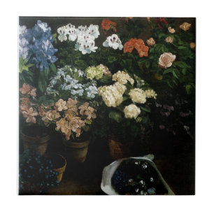 Azulejo De Cerâmica Estudo de Flores por Frederic Bazille