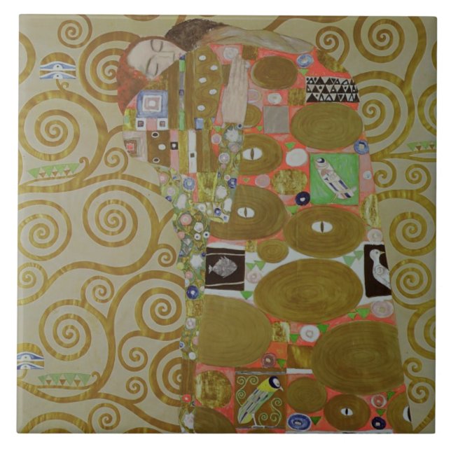 Azulejo De Cerâmica Estudo para a realização, c.1905-09 (w/c & ouro no (Frente)