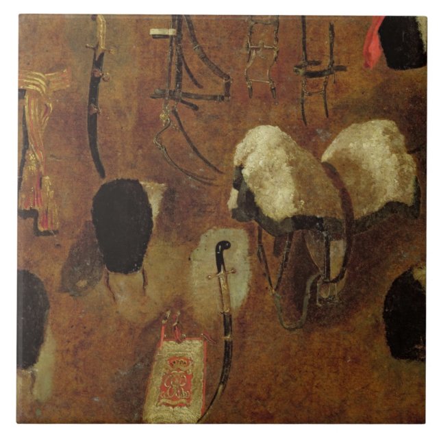 Azulejo De Cerâmica Estudos de Accoutrements militares: um estudo para (Frente)