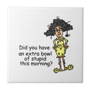 Azulejo De Cerâmica Estupidez Humor