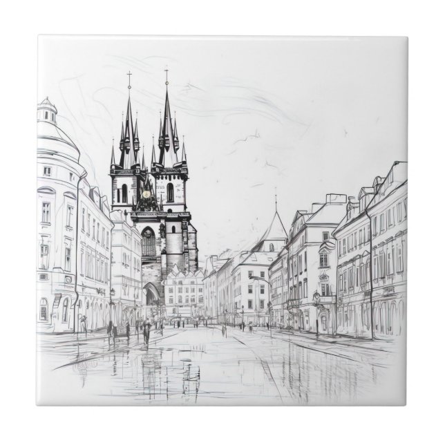 Azulejo De Cerâmica Eterno Charm da Capital Checa (Frente)