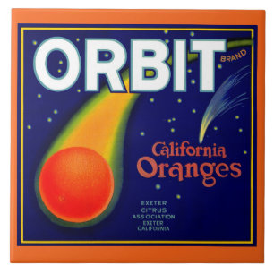 Azulejo De Cerâmica Etiqueta da fruta das Laranjas de Óperas de 1920