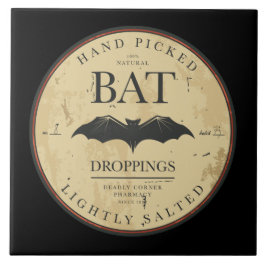 Azulejo De Cerâmica Etiqueta do Dia das Bruxas do vintage do