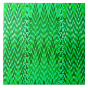 Azulejo De Cerâmica Étnica Chevron Damask, Emerald e Verde limão