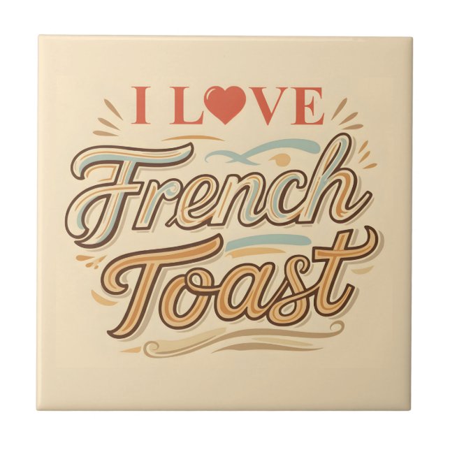 Azulejo De Cerâmica Eu Amo Brinde Francesa (Frente)