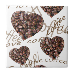 Azulejo De Cerâmica "Eu Amo Café!"