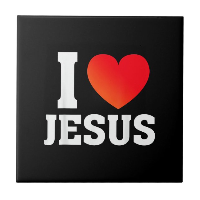 Azulejo De Cerâmica Eu Amo Jesus (Frente)
