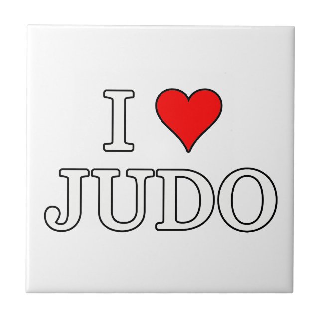 Azulejo De Cerâmica Eu Amo Judo (Frente)