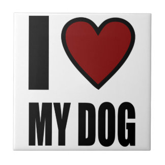 Azulejo De Cerâmica Eu amo meu cão