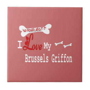Azulejo De Cerâmica Eu Amo Meu Griffon Bruxelas