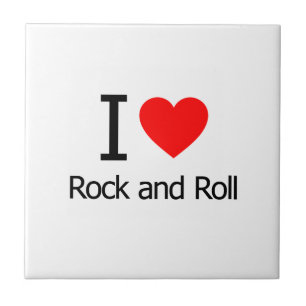Azulejo De Cerâmica Eu amo o rock and roll