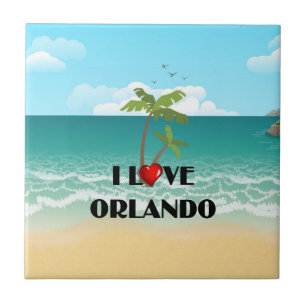 Azulejo De Cerâmica Eu Amo Orlando, Flórida